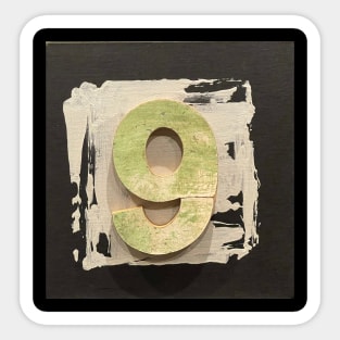 Number 9 Sticker